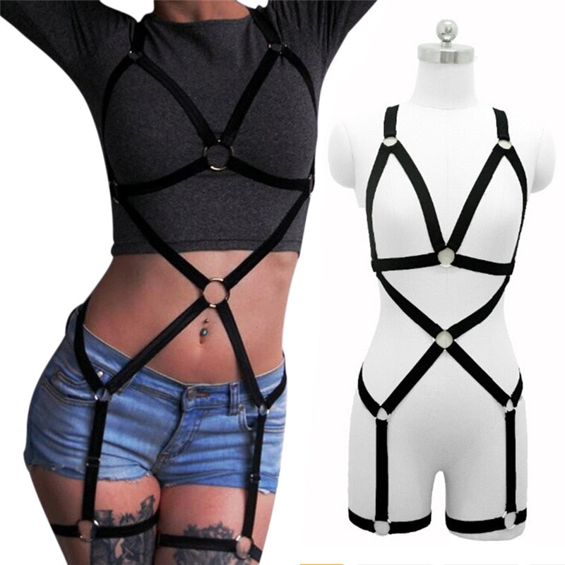 Bondage Collar Body Harness